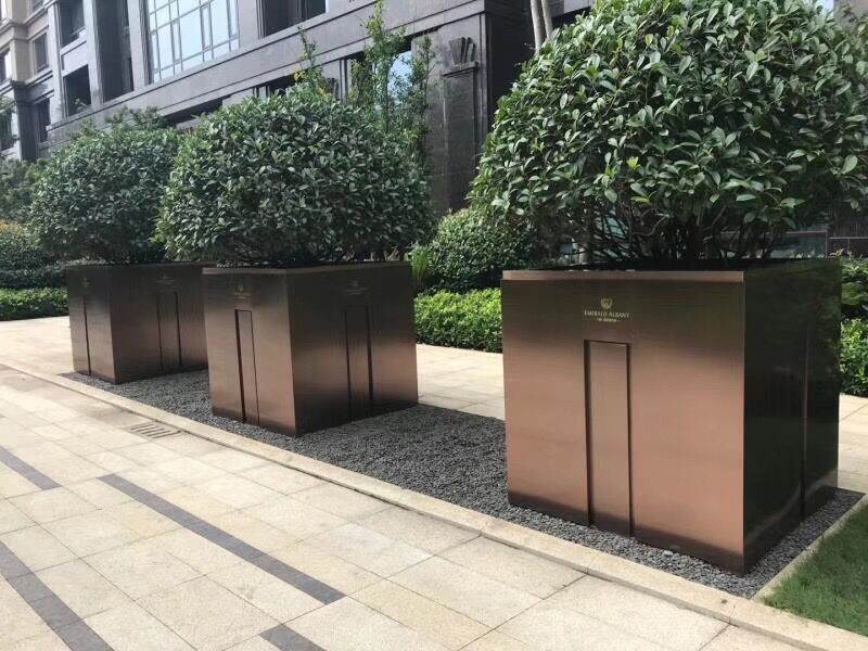 Outdoor area 304 antique copper stainless steel flower box